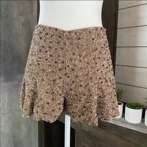 Worn Once Zara Sequin Shorts Cream